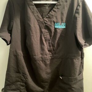 Grey's Anatomy Black Scrub Top